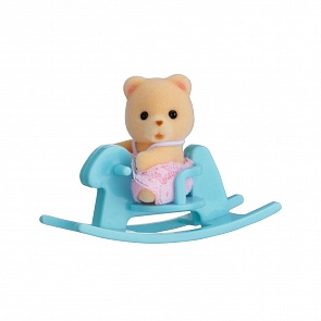 Sylvanian Families. Младенец в пластиковом сундучке - Медвежонок на качалке (Epoch, 5199st)